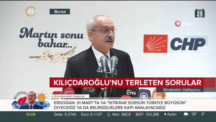 Kılıçdaroğlu'nu terleten sorular