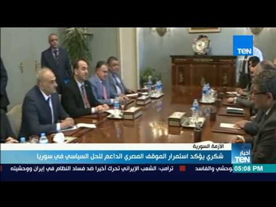 أخبار TeN -  شكري يؤكد استمرار الموقف المصري الداعم للحل السياسي في سوريا