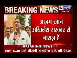 下载视频: Akhilesh Yadav meets Samajwadi Party leader and a dominant Muslim face Azam Khan