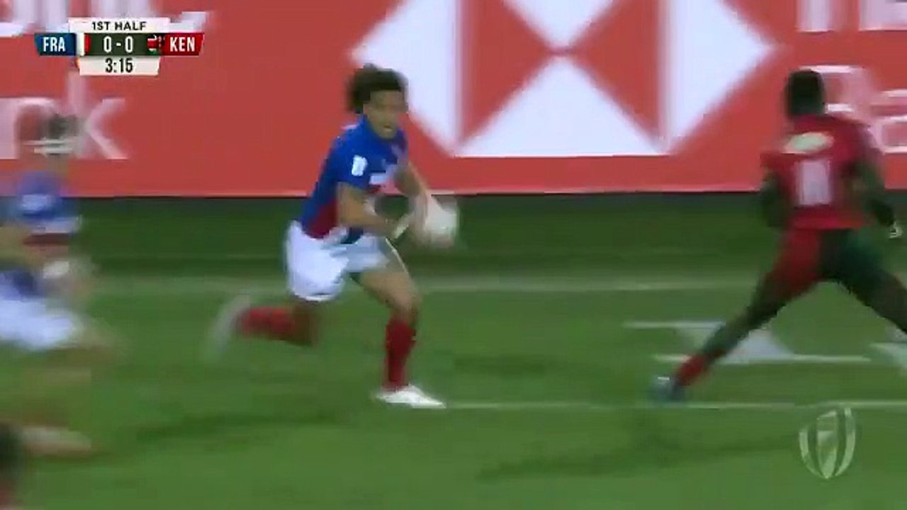 Paulin Riva a la conclusion d'un essai de 80 de France 7
