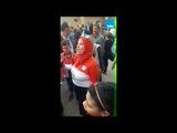الرئيس | هتافات تحفيزية أمام لجنة حلوان الثانوية بنات بميدان الشهداء في حلوان