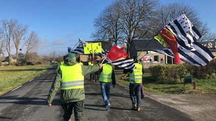 Une marche de gilets jaunes vers le Mont