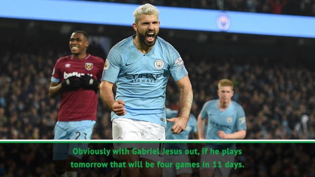 Aguero's playing he can't complain - Guardiola