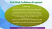 Unit Web Solutions Proposal For Website Optimization