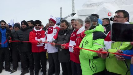 Sarıkamış’ta kış festivali başladı...Festival alanı havadan görüntülendi