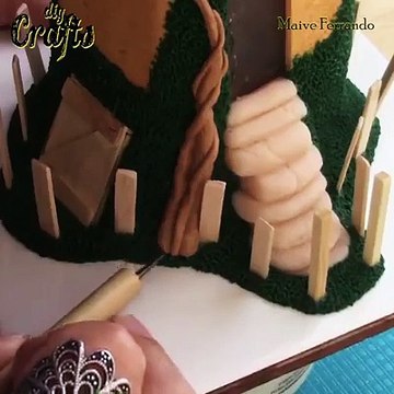 Making a polymer clay haunted house using glass