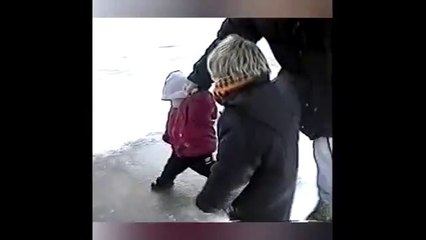 Top Funny People Slipping On Ice - Funny video 2019
