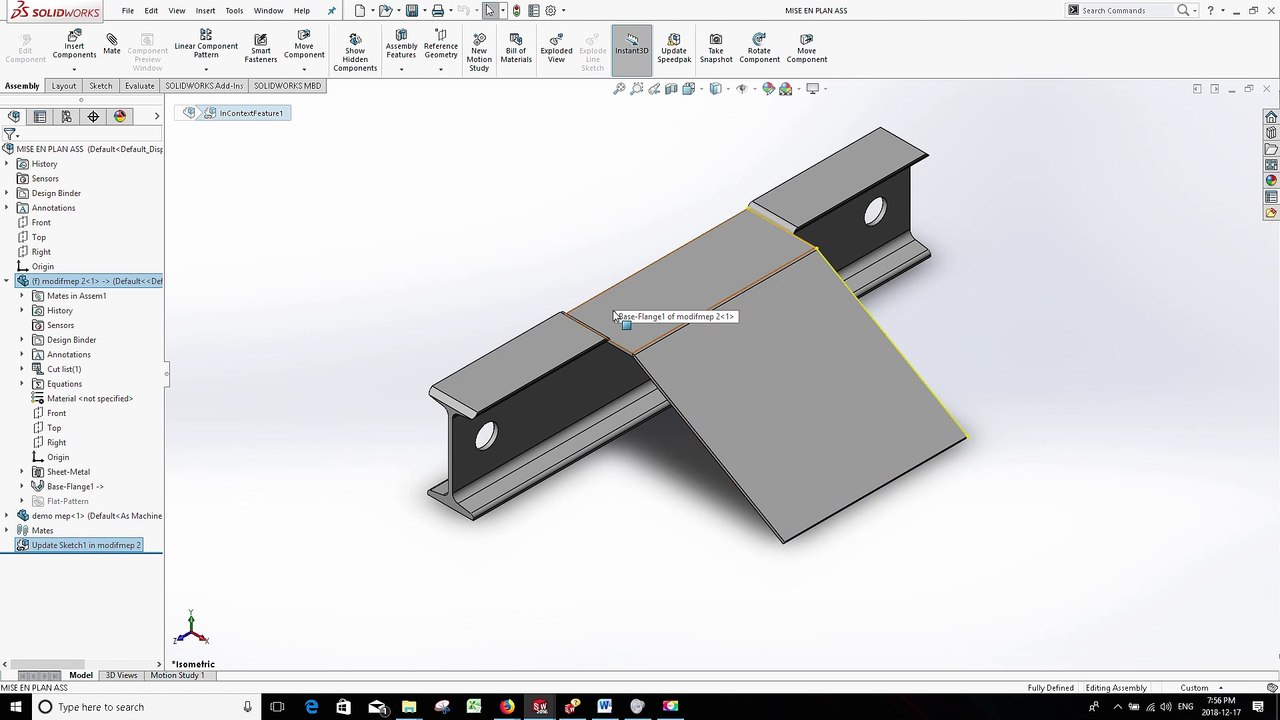 LCM - SOLIDWORKS FRANCAIS – LA MISE EN PLAN PARTIE 1