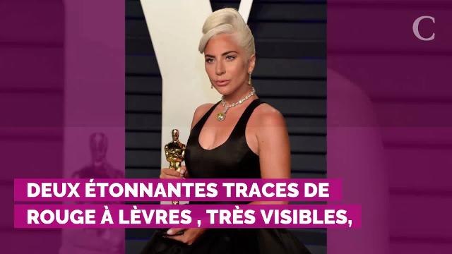 PHOTOS. Lady Gaga et Bradley Cooper se sont-ils embrassés aux Oscars ? Cette trace de rouge à lèvres qui interpelle