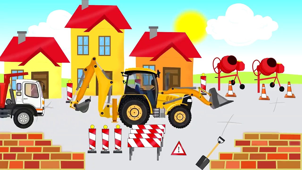 Garage de la construction de machines - formation et utilise - Pelle, machine de Fraisage et de Camion - Bajki