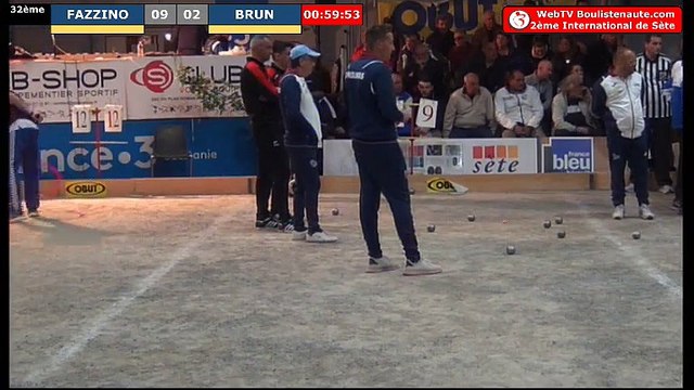 International à pétanque de Sète 2019 : 32e FAZZINO vs BRUN - Fin