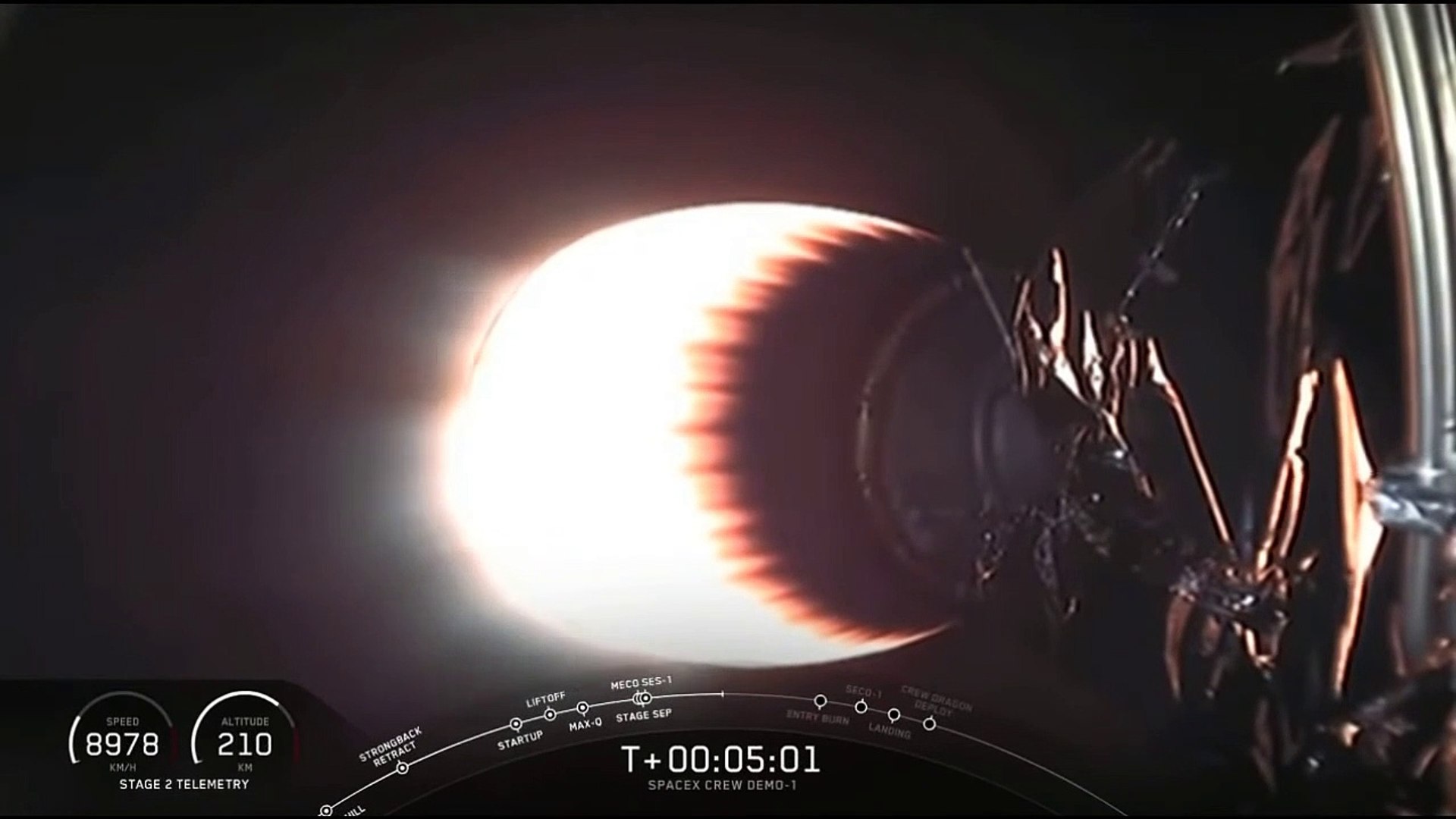 SpaceX Launches Crew Dragon - HD