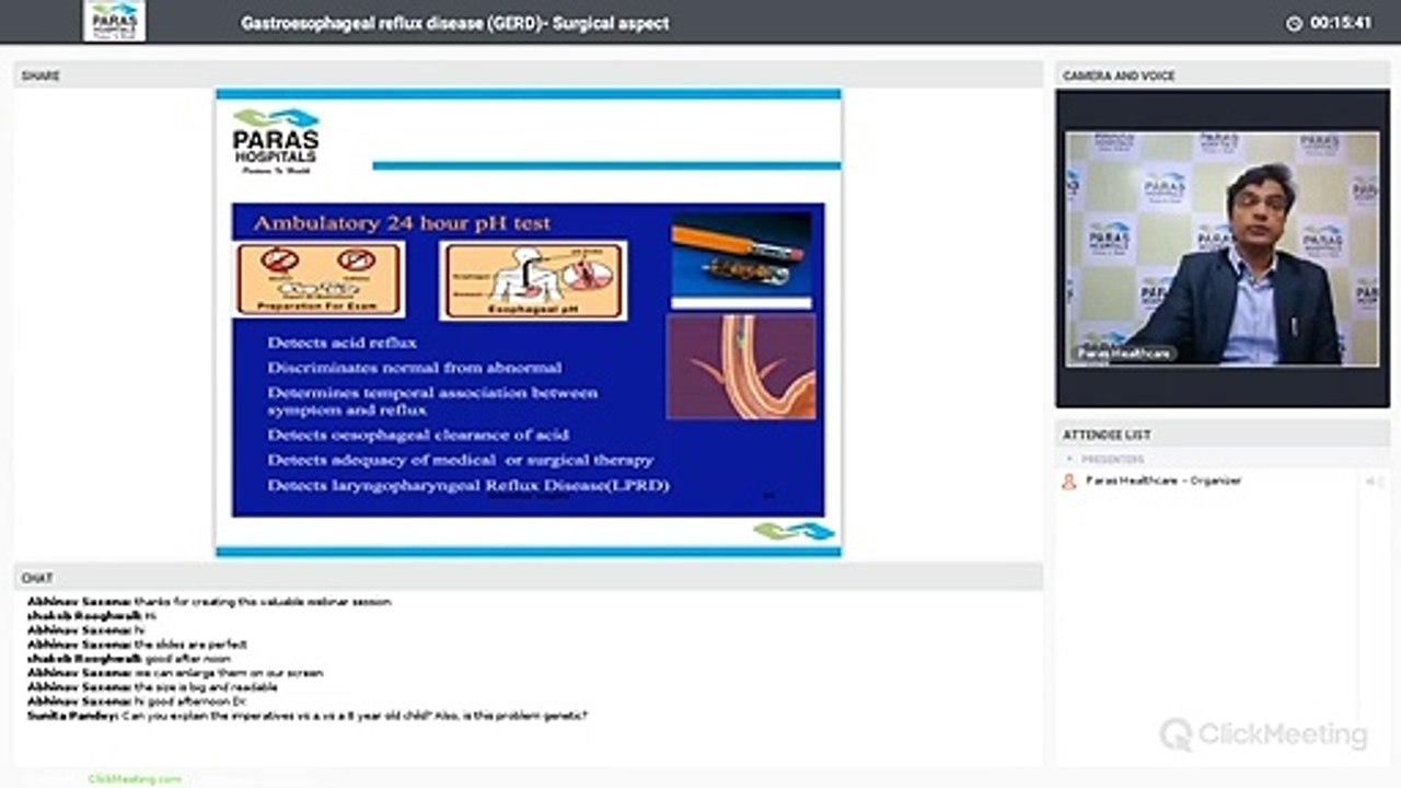 Live Webinar | Gastroesophageal reflux disease (GERD) | Dr. Alok Gupta, Paras Hospitals, Gurgaon.