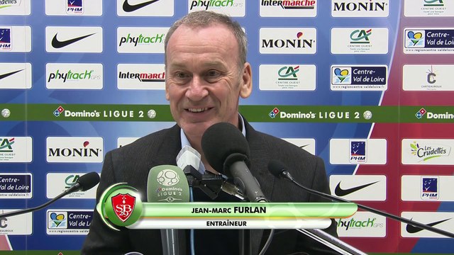 Réaction de Nicolas Usaï et Jean-Marc Furlan après Berrichonne Châteauroux - Stade Brestois 29