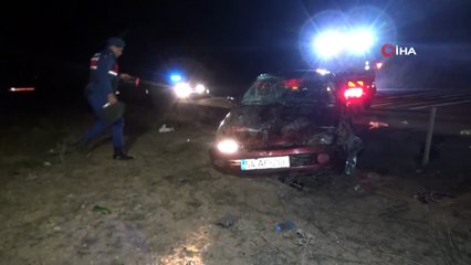 Aşırı alkol alan sürücü kaza yaptı: 4 yaralı