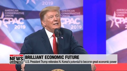 Download Video: U.S. President Trump reiterates N. Korea's potentional to become great economic power