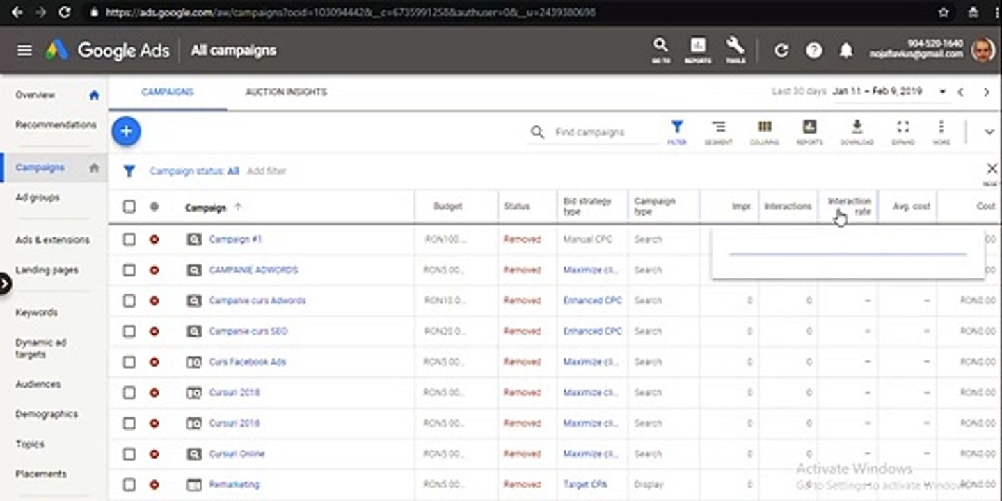 Creare campanie Google Adwords - Flavius Noja