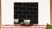 Giorbello Glass Subway Backsplash Tile 3 x 6 Black Case of 44 Tiles