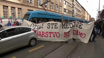 Zágráb: horvát újságírók tüntettek a cenzúra ellen