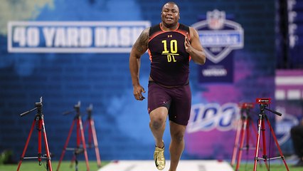 Dexter Lawrence runs an official 5.05 40-yard dash at 2019 combine