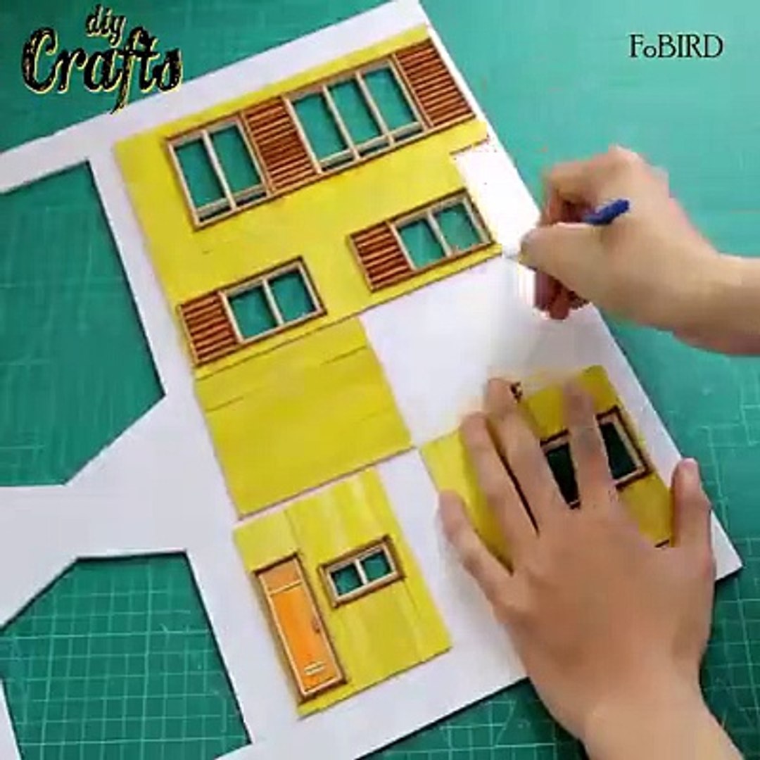 How to make a popsicle sticks doreamon house