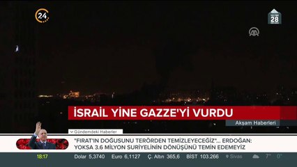 İsrail yine Gazze'yi vurdu