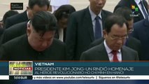 Kim Jong-Un rinde homenaje en Vietnam a Ho Chi Min