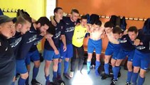 Coupe Magat Beaujolais – La joie du vestiaire du FC LAMURE-POULE après la qualification contre CHAMBOST-ALLIERES SAINT-JUST