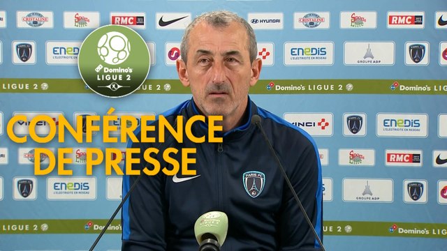 Conférence de presse Paris FC - RC Lens (2-0) : Mecha BAZDAREVIC (PFC) - Philippe MONTANIER (RCL) - 2018/2019