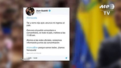 Guaidó convoca protestos e anuncia retorno