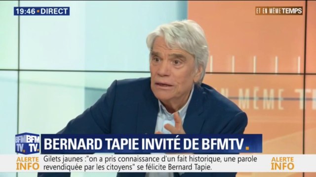 Les gilets jaunes essayent de devenir un parti politique? Ils vont l'être affirme Bernard Tapie