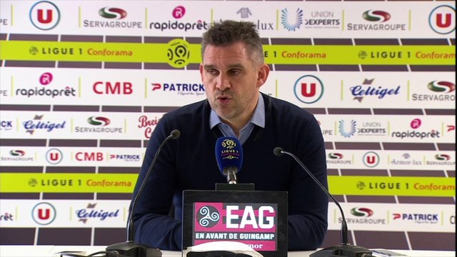 La réaction de Jocelyn Gourvennec après Guingamp - Nantes (0-0)
