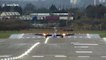 Scary! Planes struggle to land at Birmingham Airport in Storm Freya crosswinds