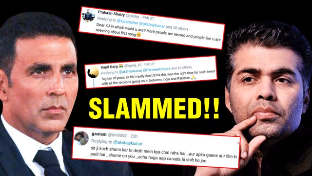 Akshay Kumar And Karan Johar SLAMMED For Promoting Kesari Song Amidst India-Pak Tension