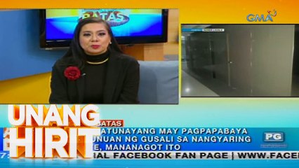 Unang Hirit: Sino nga ba ang mananagot sa aksidente sa elevator? | Kapuso Sa Batas