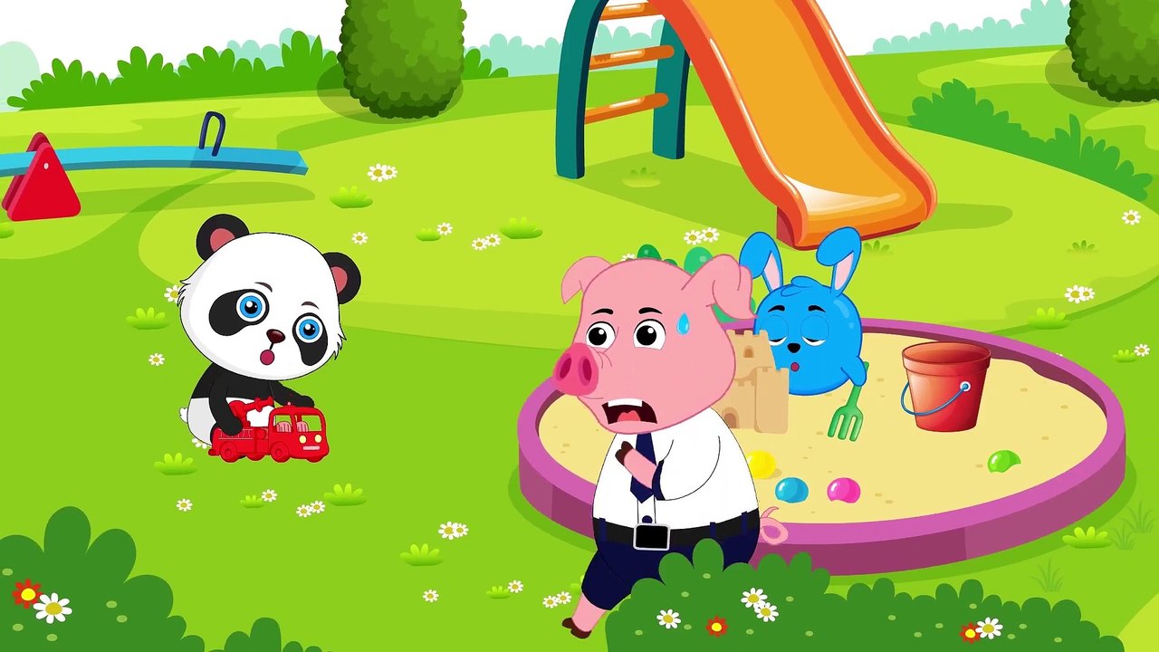 Cartoon Network HD: Adventure Time - Panda Bibo & Aruloo fire rescue Simple Animation for kids - Magic Blue Fire Truck