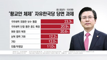 황교안 체제, 당면 과제...보수통합 23.3% / YTN