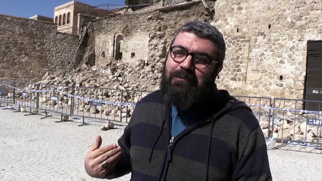 İstinat duvarı yıkılınca tarihi mescidin izi ortaya çıktı - MARDİN