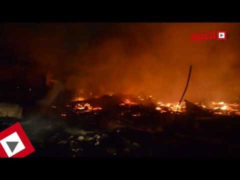 اتفرج| الحماية المدنية تحاول السيطرة على حريق أستوديو النحاس بالهرم