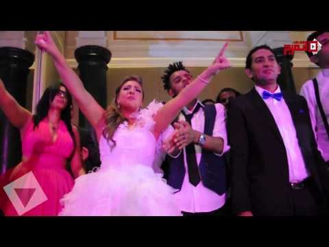 مي كساب وأوكا يرقصان بجنون على المهرجانات في زفافهما