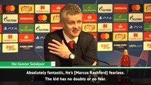 Rashford has no fear - Solskjaer