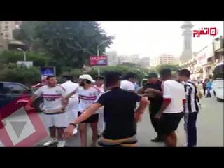هتافات وايت نايتس أمام بوابات الزمالك عقب إلغاء المران