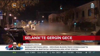 Polisler molotof kokteyli ve taşlarla saldırıya uğradı