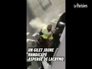 Un Gilet jaune handicapé aspergé de gaz lacrymogène