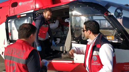 Video herunterladen: Ambulans helikopterler 21 günlük bebek için havalandı