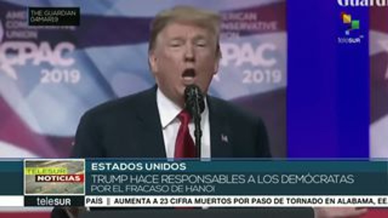 EE.UU: Trump responsabiliza a demócratas por fracaso de Hanói