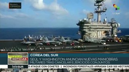 Télécharger la video: Anuncian Surcorea y EE.UU. ejercicios militares conjuntos