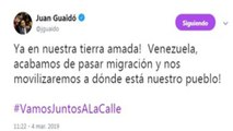 Guaidó llega al aeropuerto internacional de Caracas