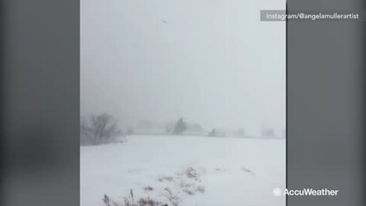 Blizzard conditions making visibility low