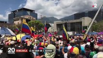 De retour au Venezuela, l'opposant Juan Guaido appelle à de nouvelles manifestations